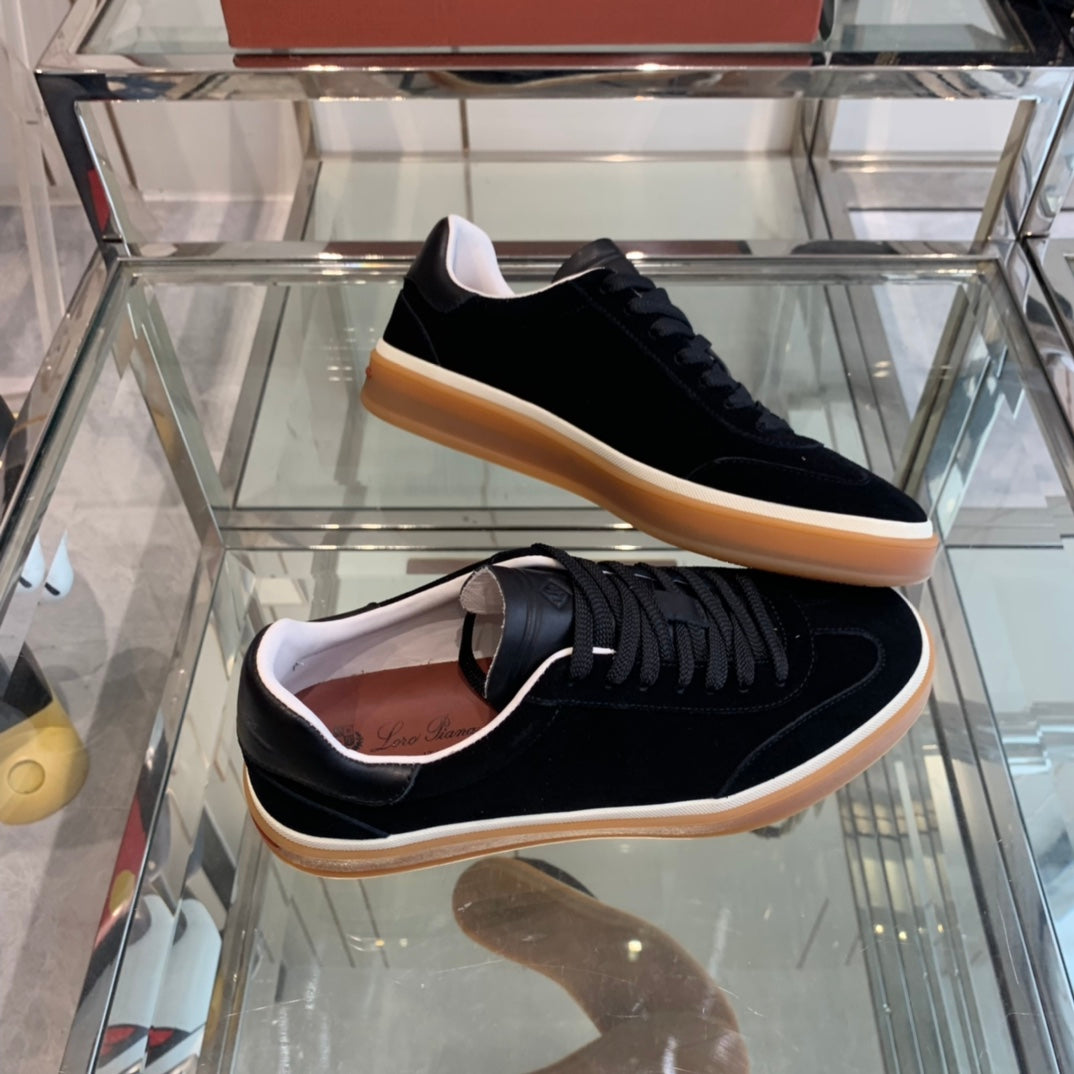 LP TENNIS WALK SNEAKERS BLACK SUEDE、mysite、Cacoeks