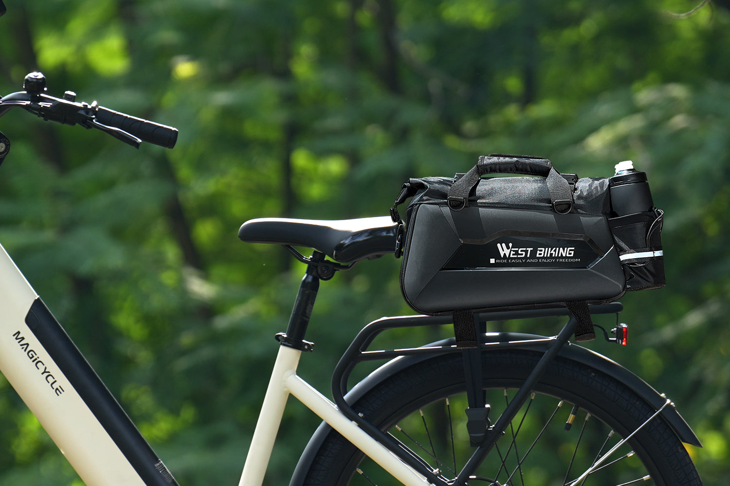 25L Hard Shell Rear Rack Bag with 2 Water Bottle Bags、mySite、bearsvspackers