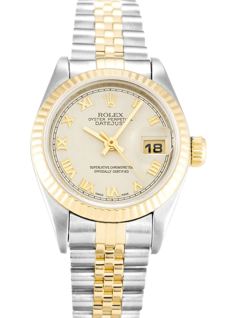 Replica Rolex Lady-Datejust 26mm Ivory Pyramid Dial 69173-fasswatch