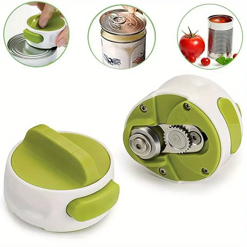 1pc novelty can opener jar opener lid remover aid arthritis weak hands and seniors accessories manual compact can opener easy twist release portable space saving stainless steel details 3