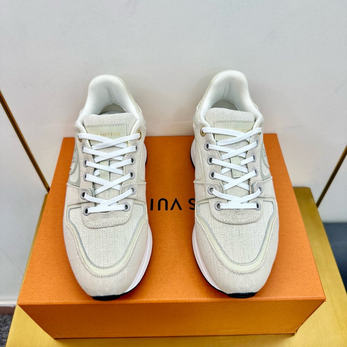 NEO RUN AWAY SNEAKER IN PASTEL GRAY FABRIC、mysite、Cacoeks