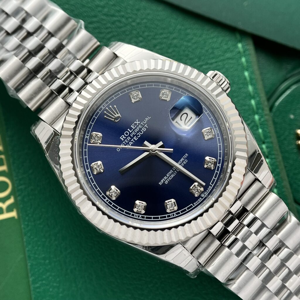 Đồng Hồ Rolex DateJust Mặt Số Xanh Blue EW Factory 36-41mm (1)