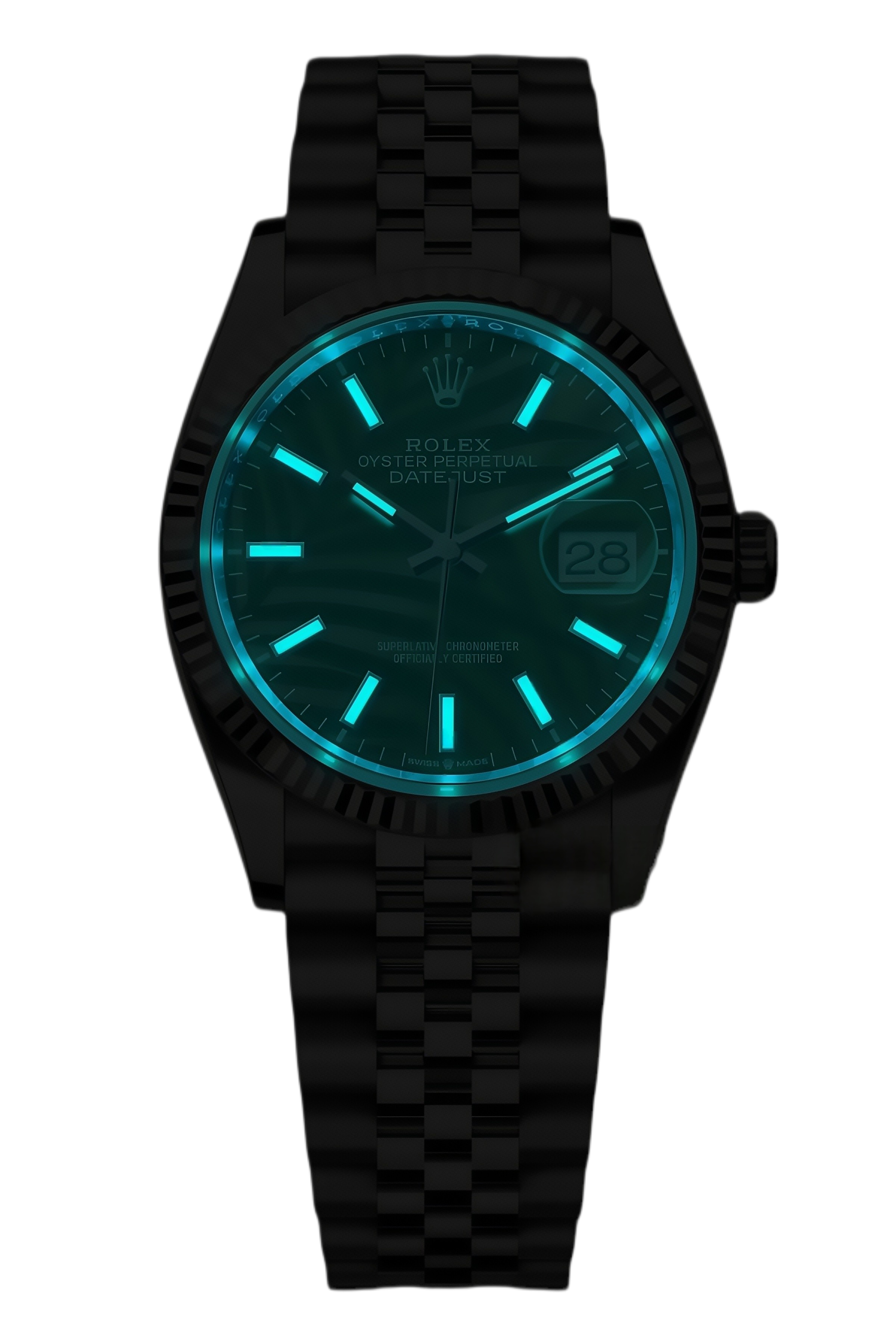 Rolex Datejust 36mm Super CloneSwiss Replica Watch Palm Dial Ref 126234 3235 Swiss Movement