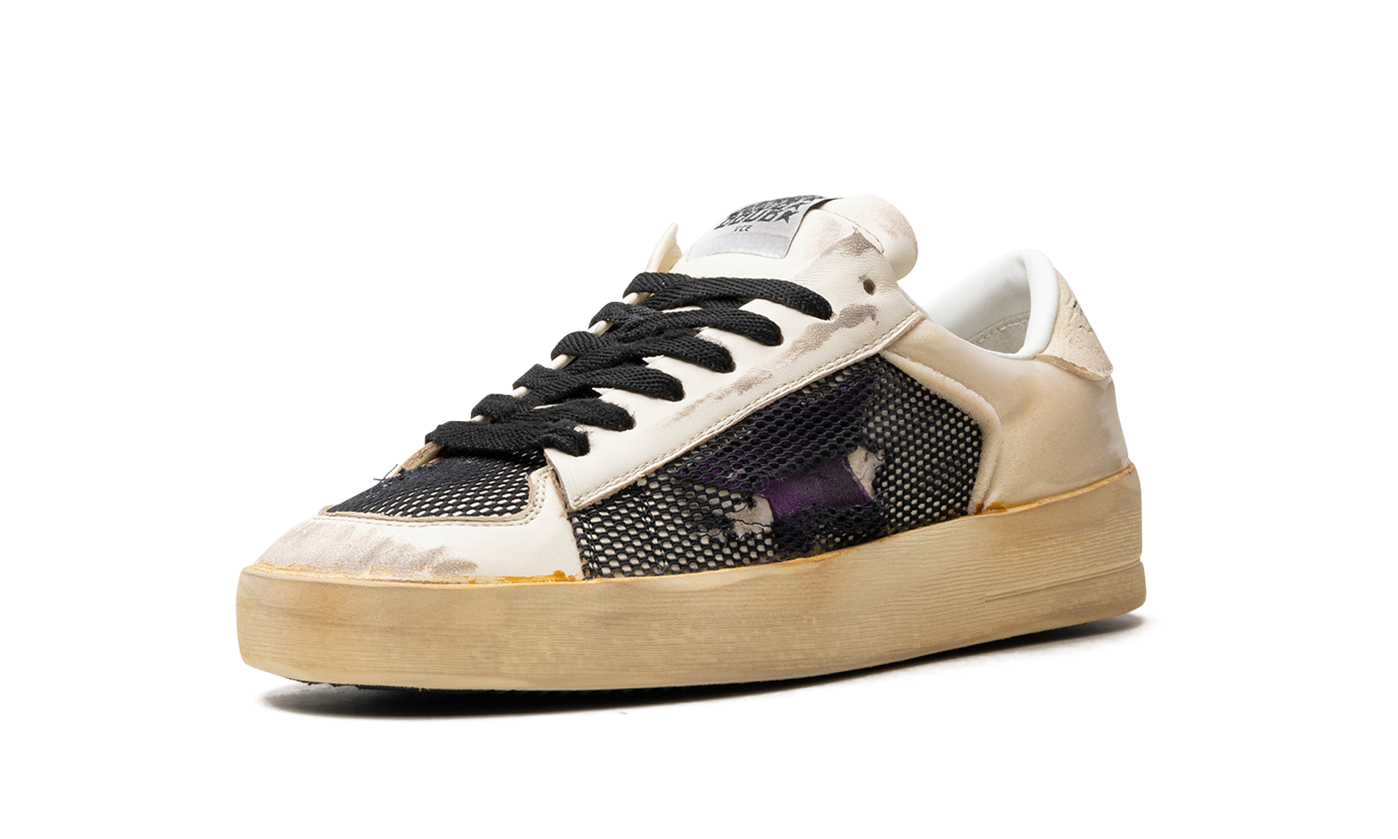STARDAN NAPPA NET AND FOAM UPPER LEATHER STAR NAPPA TOE AND TONGUE "ECRU PURPLE BLACK"、mysite、Cacoeks