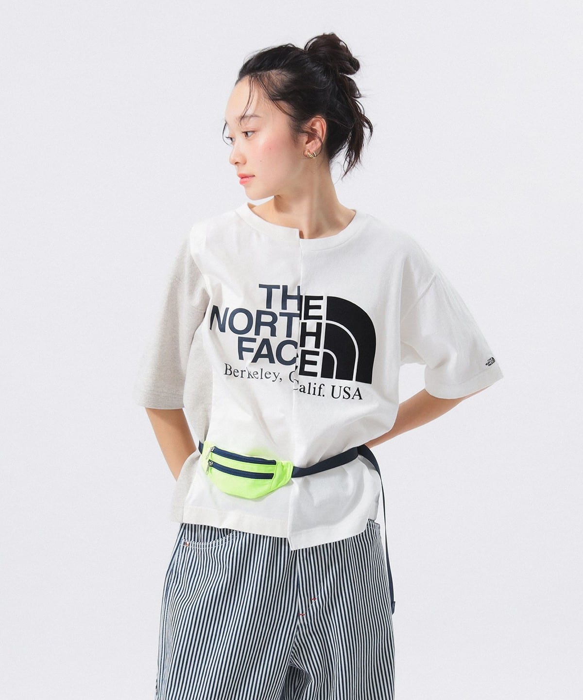 BEAMS x THE NORTH FACE PURPLE LABEL Asymmetric Logo T-shirt 25SS