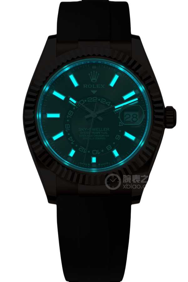 Rolex Sky-Dweller Chocolate Dial Super Clone Swiss Replica Watch Oysterflex Strap Ref M336235-0002 Swiss 9002 Movement