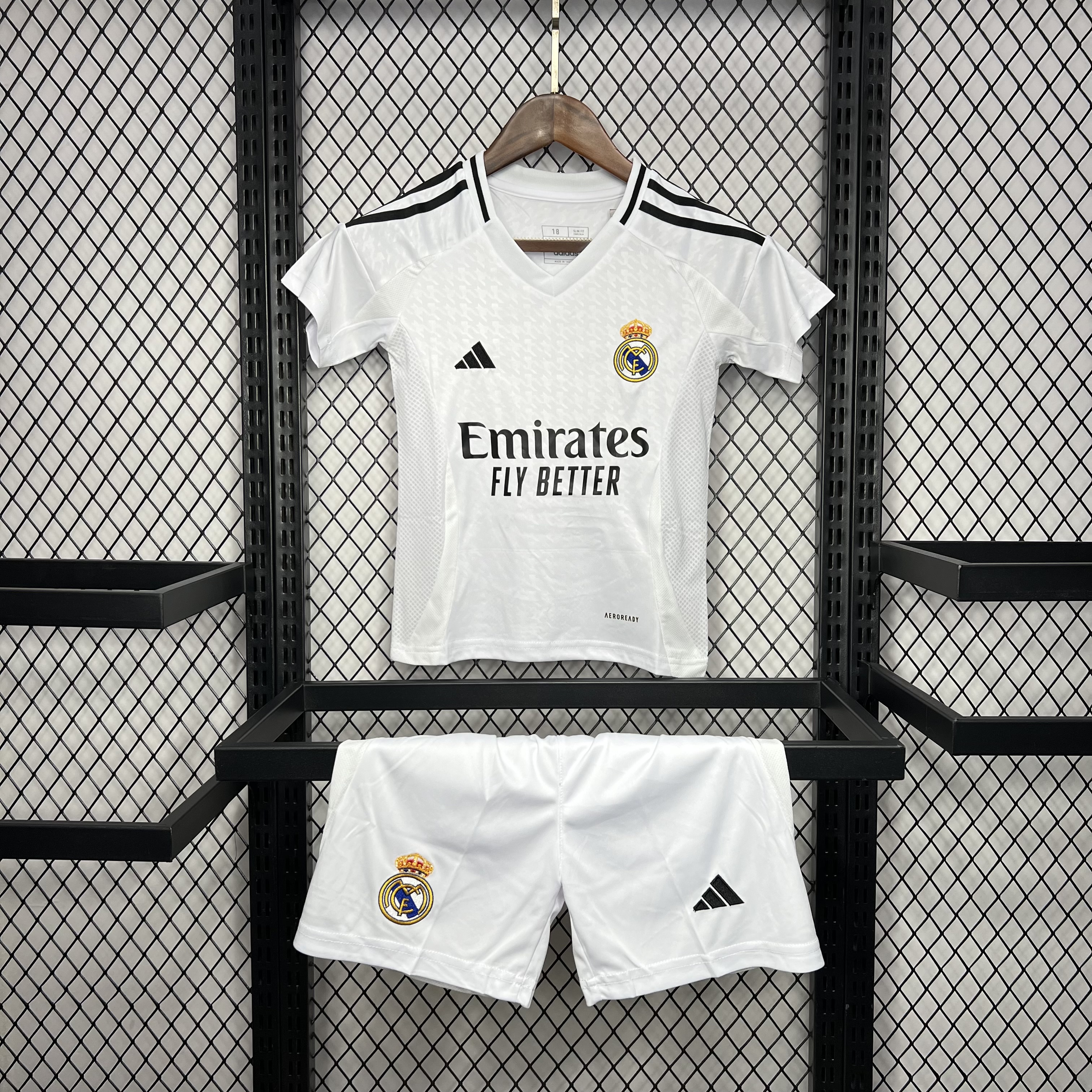 SIUjerseys-Real Madrid 24-25 Home Stadium Kids Kit