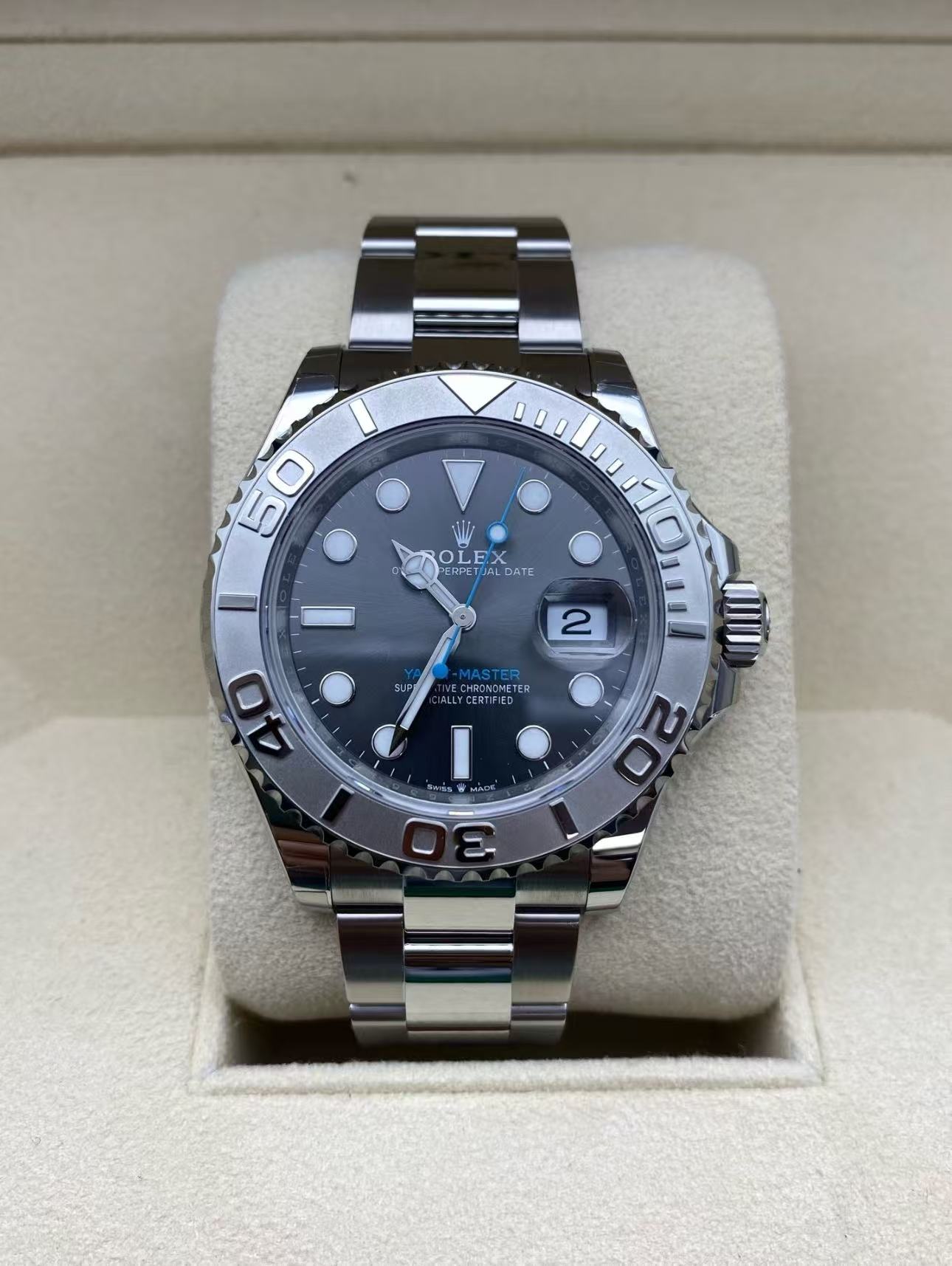 RolexYacht Master Slate Dial Super Clone Swiss Replica Watch Ref 126622 3235 Swiss Movement