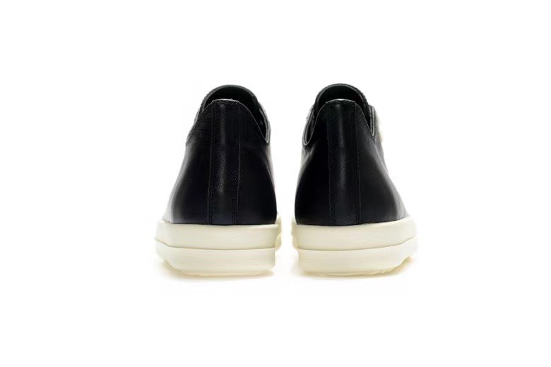 Rick Owens Leather Shoes in White Black、mysite、Cacoeks