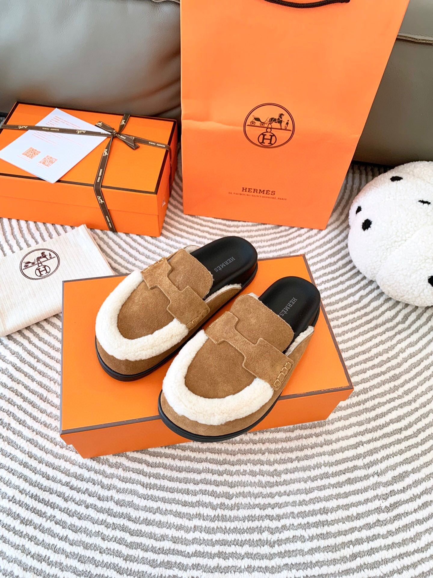 G0 MULE BROWN SUEDE SHEARLING、mysite、Cacoeks