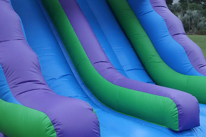 double water slide pool inflatable double slide big pool climbing wall for kids and adults 100 high quality pvc with 950w blower easy to set up for party 26x11 8x13 8ft details 1
