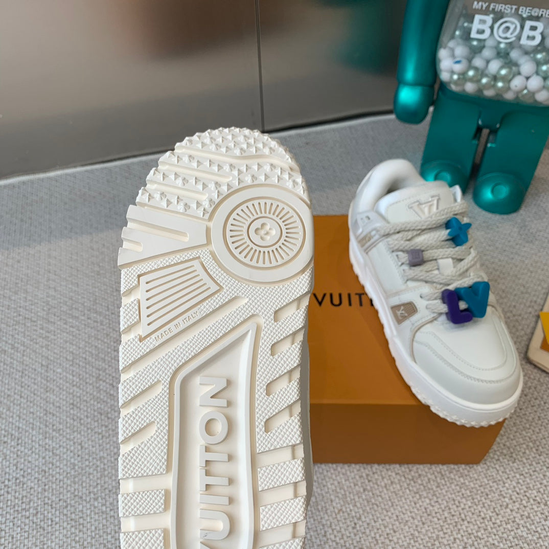 LV TRAINER MAXI SNEAKER IN WHITE CALFSKIN、mysite、Cacoeks