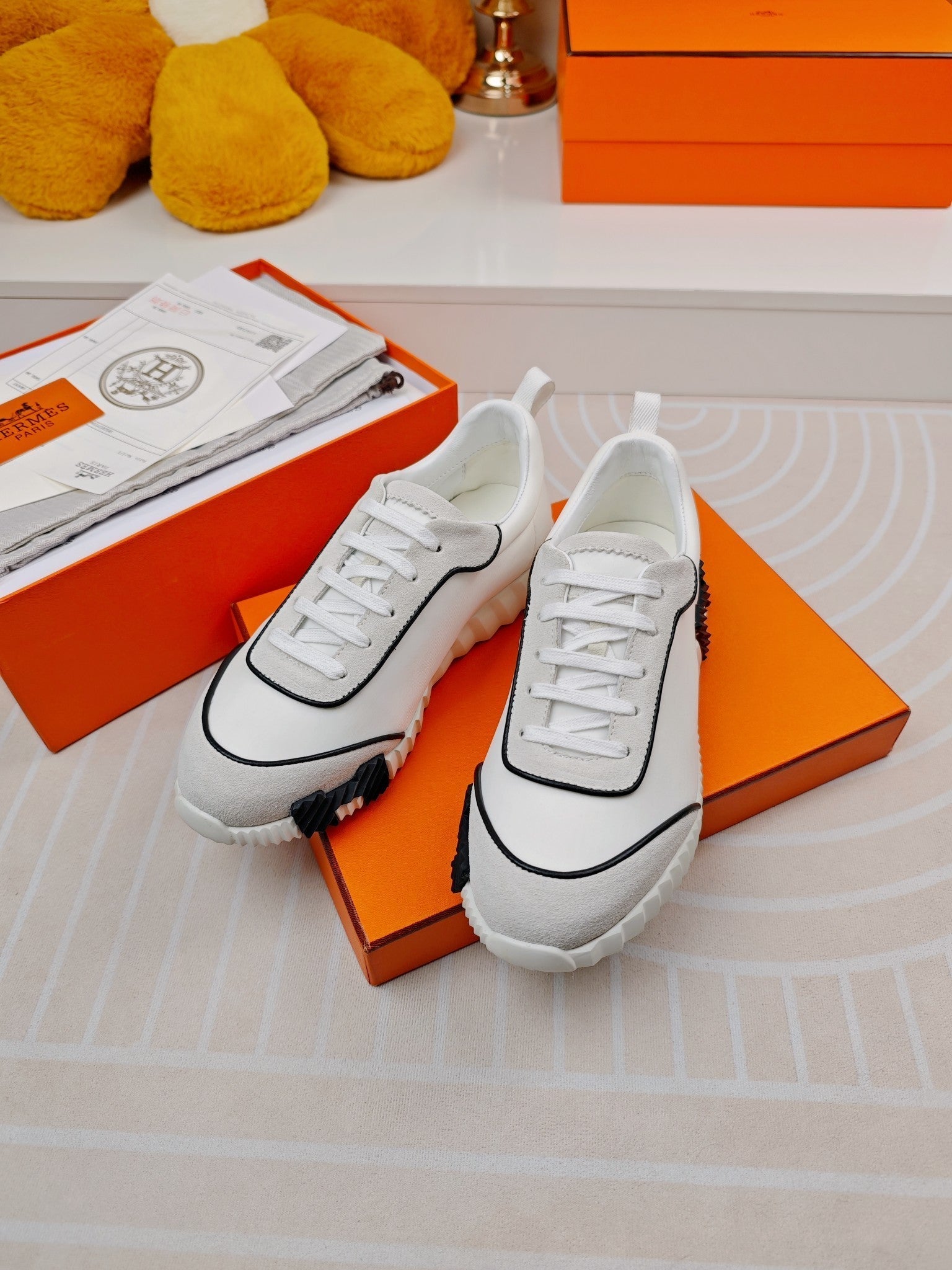 BOUNCING SNEAKERS WHITE CALFSKIN STYLIZED、mysite、Cacoeks