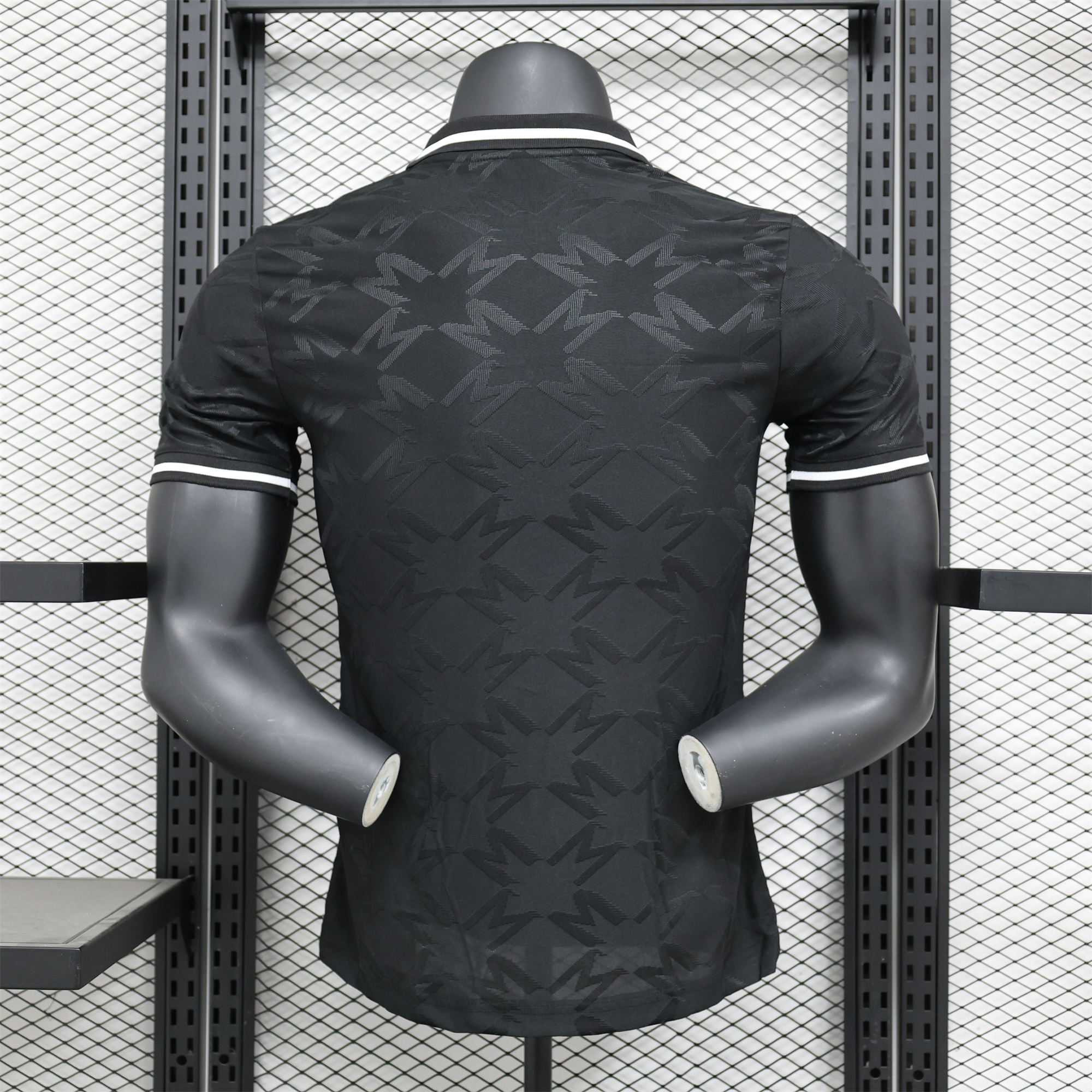 Higojerseys-Manchester United 24-25 Black Trefoil Vintage Jersey - Player Version