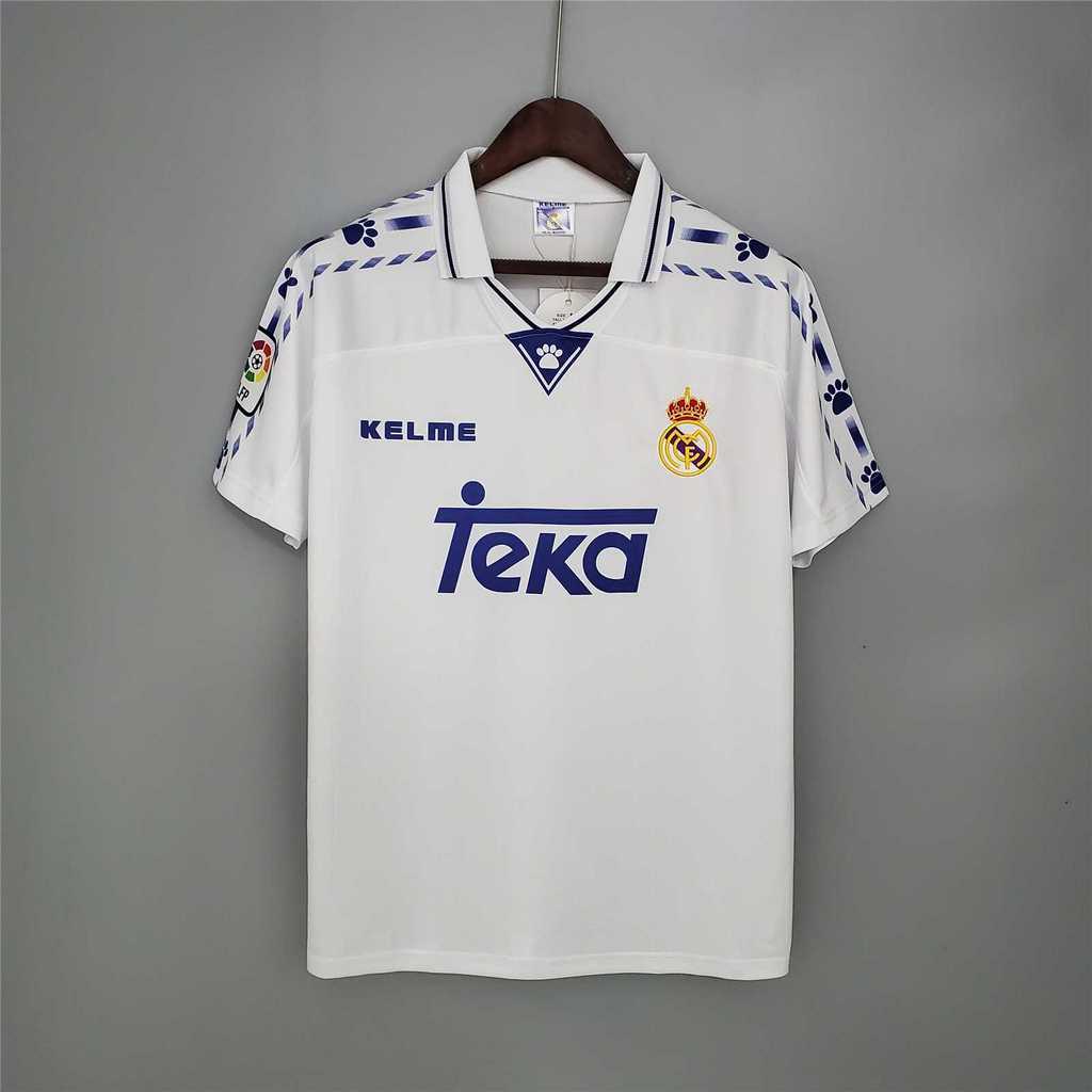 Higojerseys-Real Madrid Retro 96-97 Home Stadium Jersey
