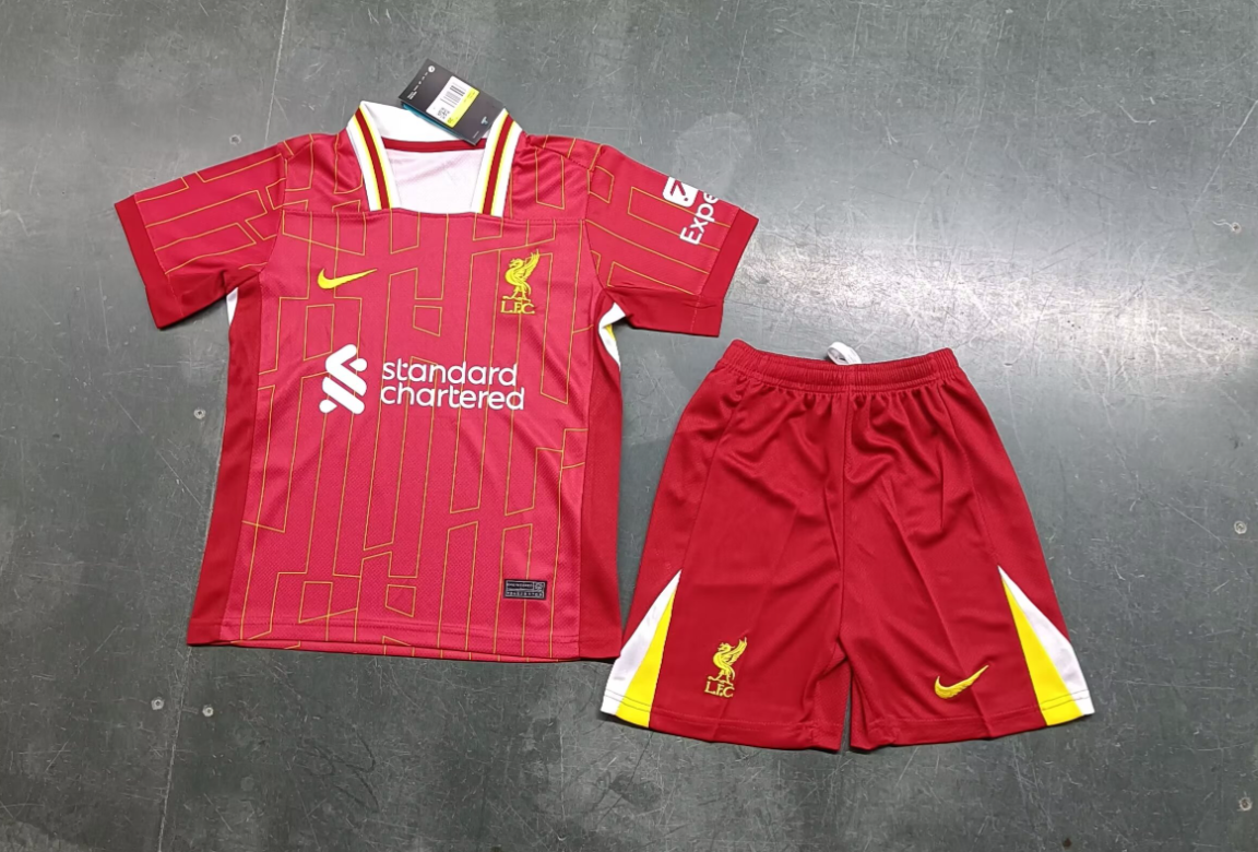 24/25 Liverpool Authentic Home Football Shirt Kids Size Suit Children’s Liverpool shirts-mysite Custom Football Kit- Nextkits