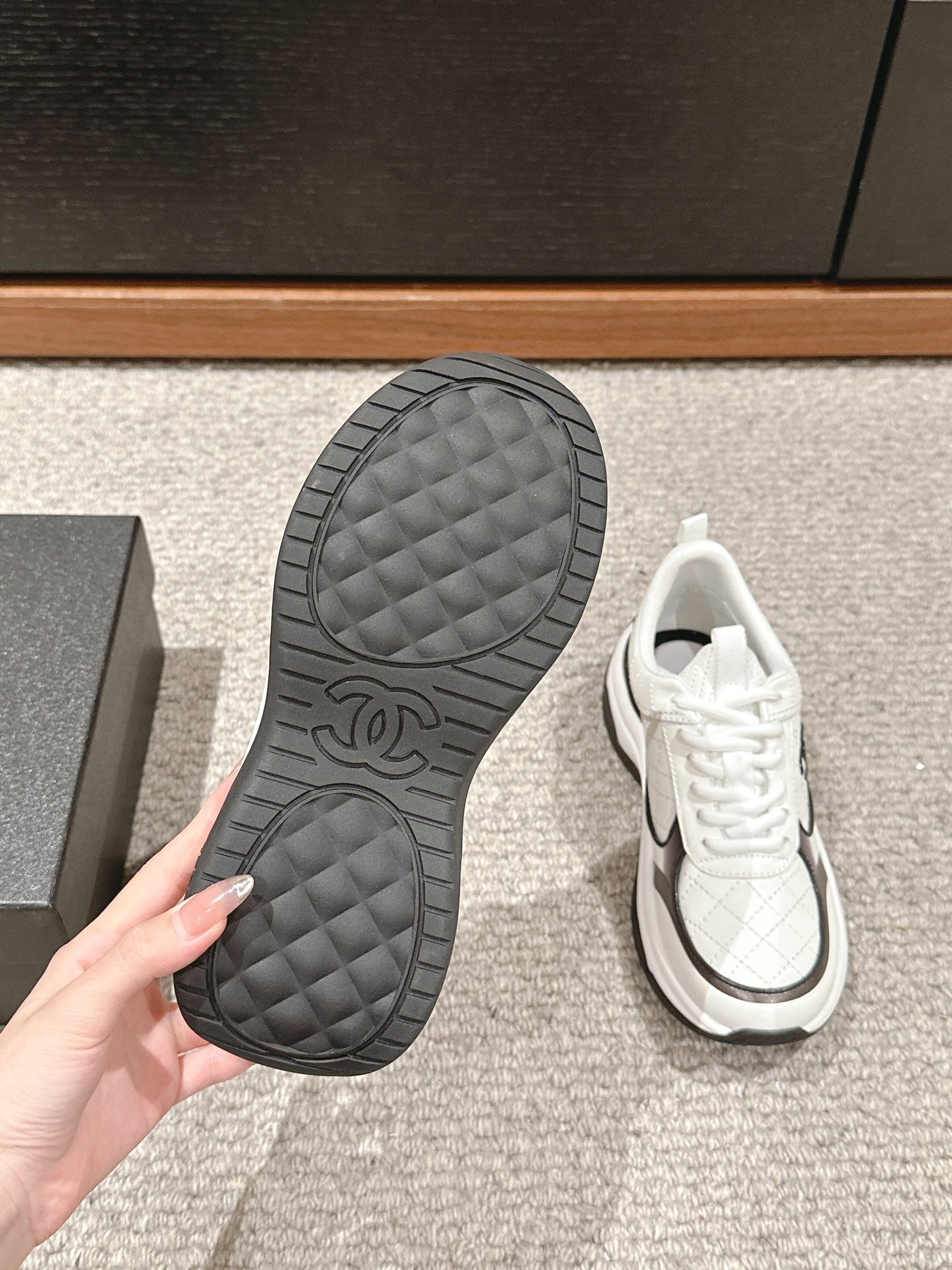 CC CLASSIC SNEAKER IN WHITE MIX BLACK LAMBSKIN、mysite、Cacoeks