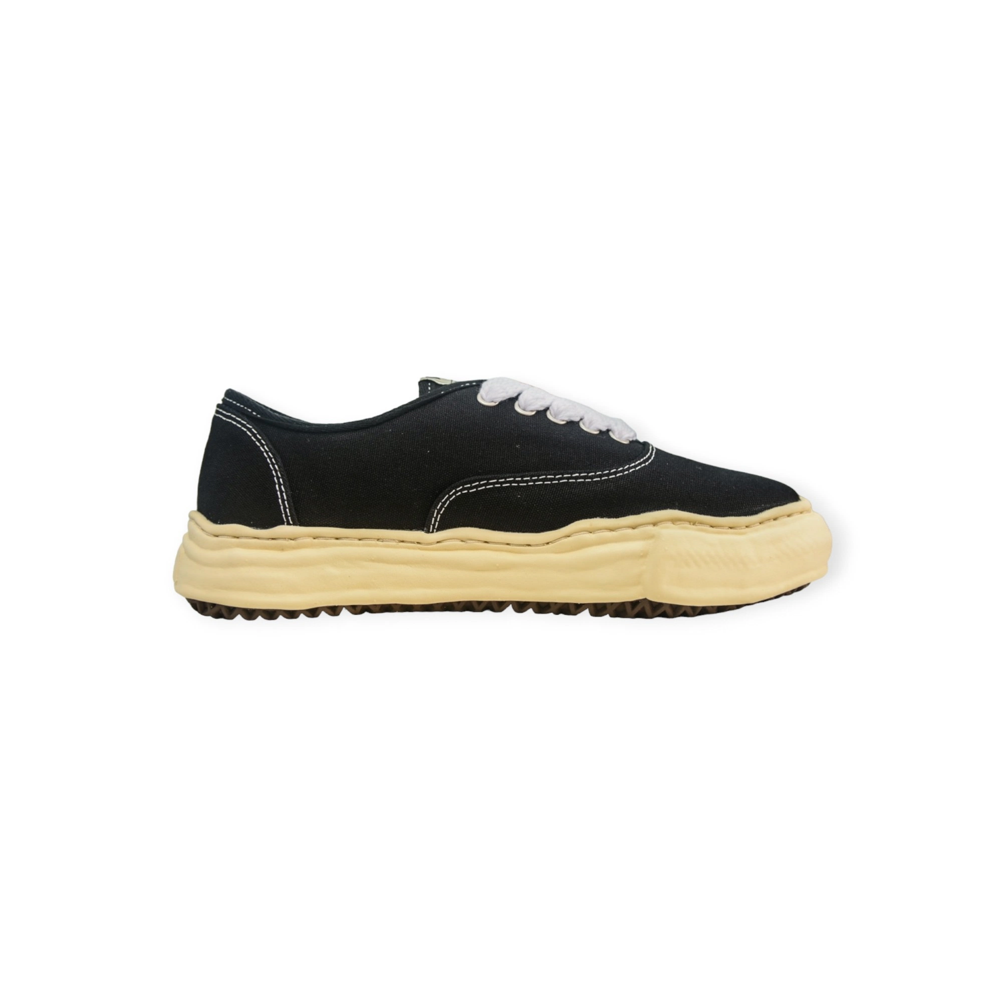 Maison Mihara Yasuhiro Baker Vintage-Like OG Sole Canvas Low-top Sneaker Black、mysite、Cacoeks
