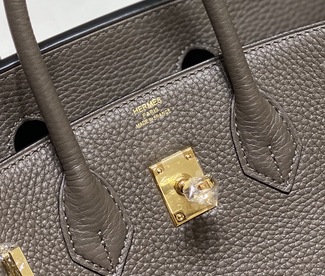Hermes Birkin 30CM 35CM Togo Leather Milkshake Deep Grey With Gold