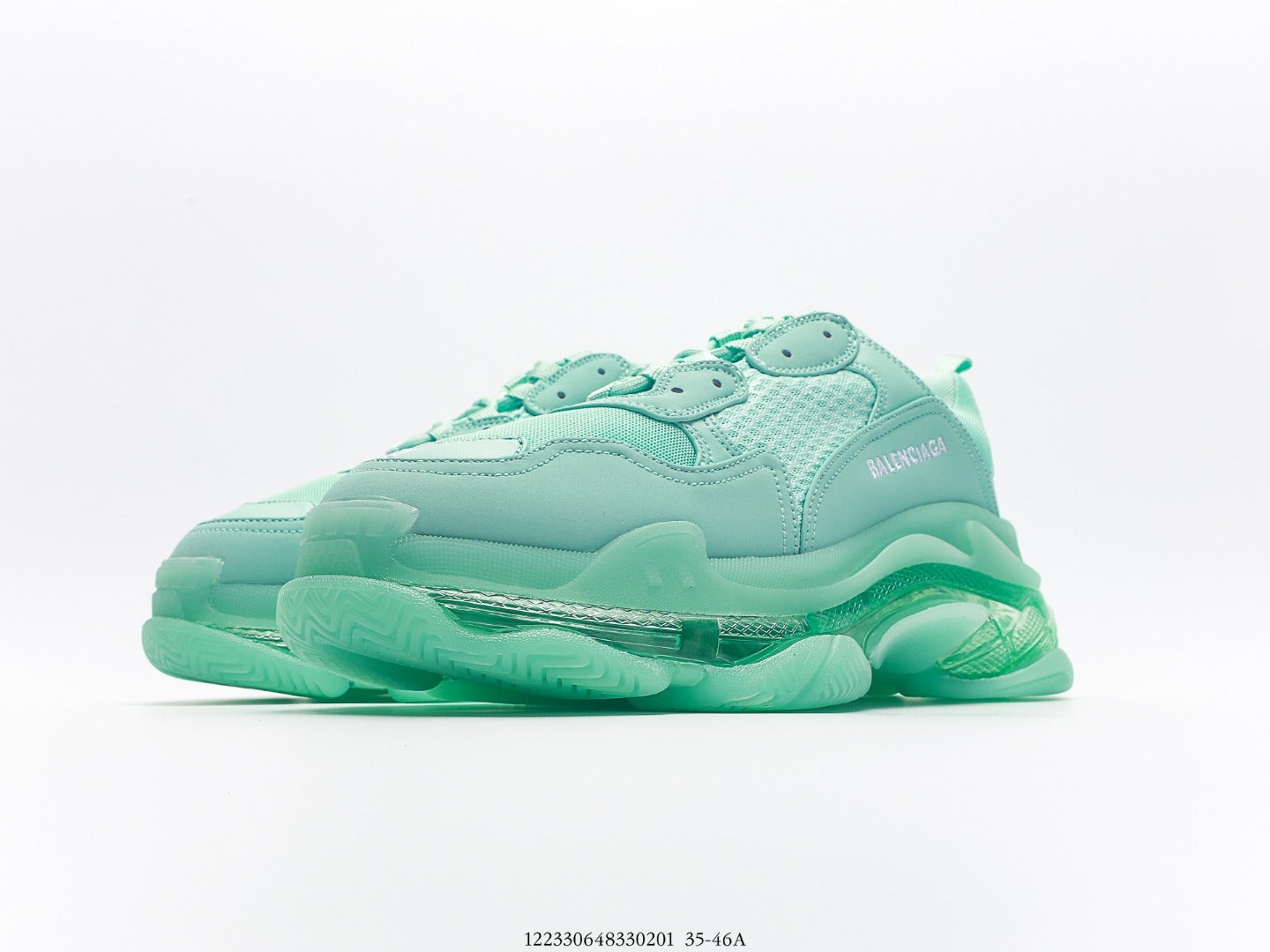 Balenciaga Triple S Clear Sole Sneaker Green、mysite、Cacoeks