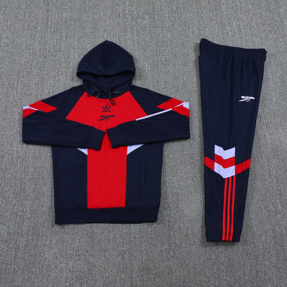ManixJersey.com | Arsenal 24-25 Originals LFSTLR Training Hoodie Set - Red Hoodie and Deep Blue Pants -Customize Name, Number and Patch | Worldwide Shipping