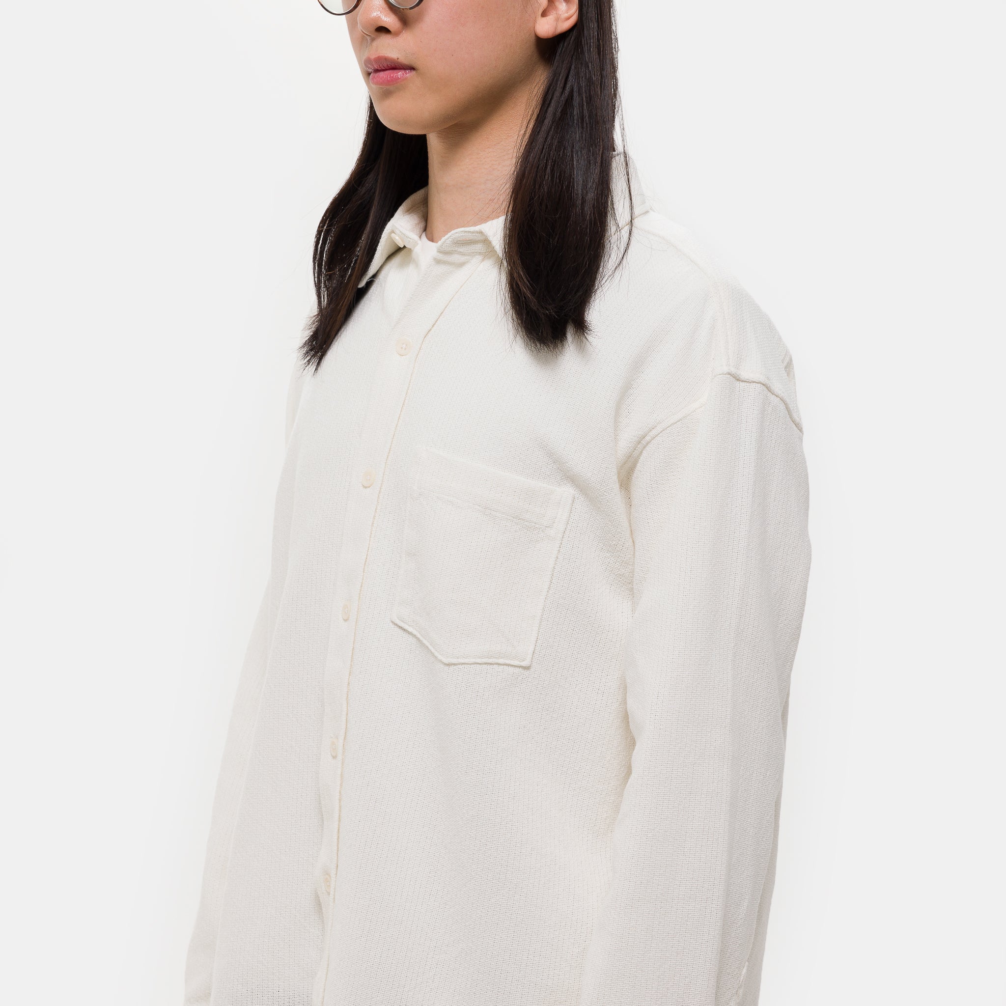 Island Shirt in White Net