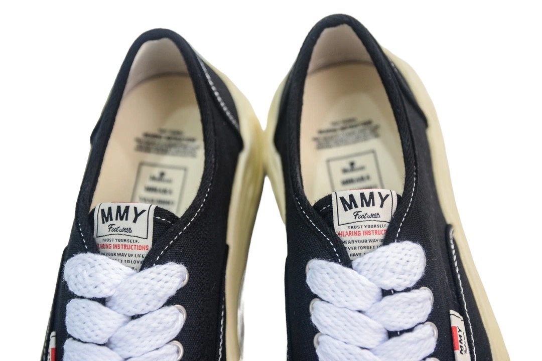 Maison Mihara Yasuhiro Baker Vintage-Like OG Sole Canvas Low-top Sneaker Black、mysite、Cacoeks