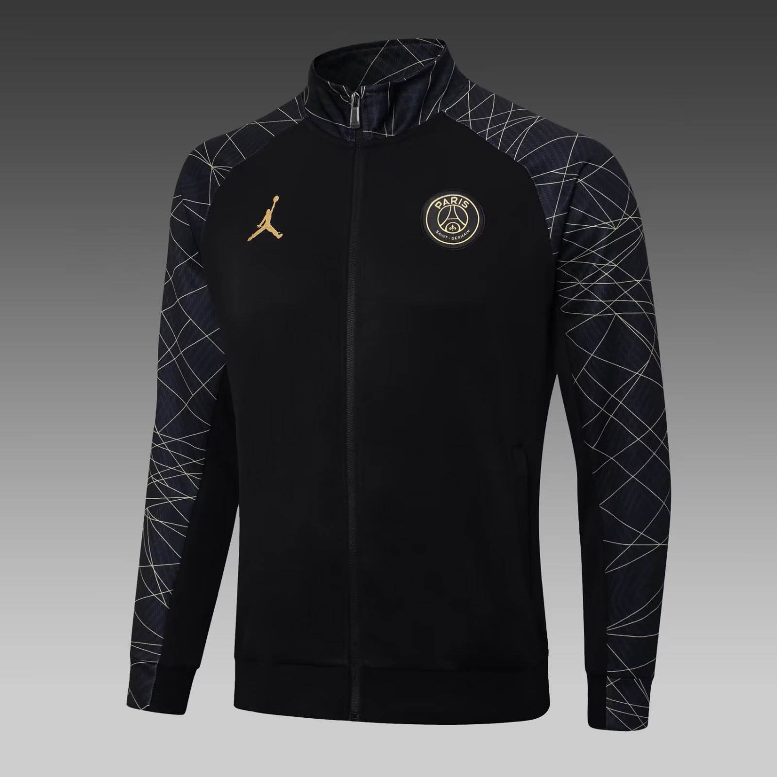 2023/2024 Psg Paris Saint-Germain Long Zipped Jacket Black Set:football jersey mysite: unitedjerseyfootball 邓江浪:football