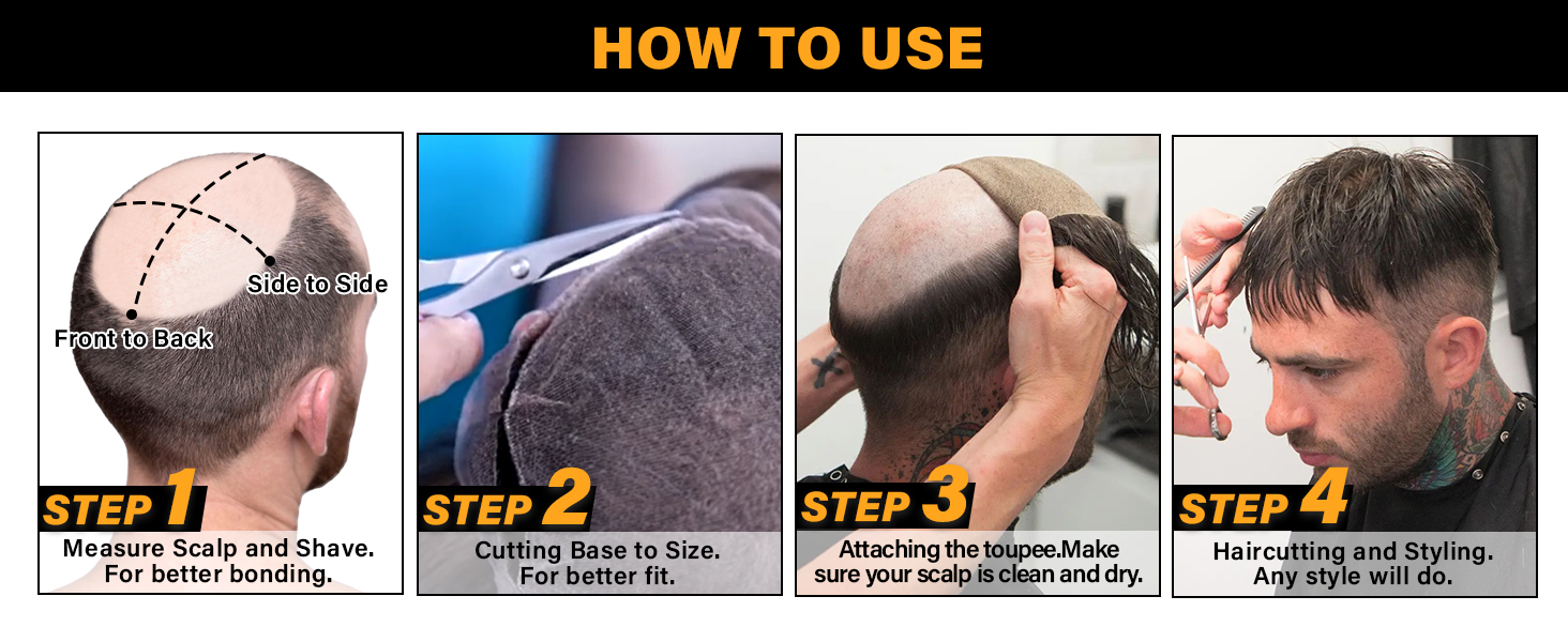 Toupee hair for men