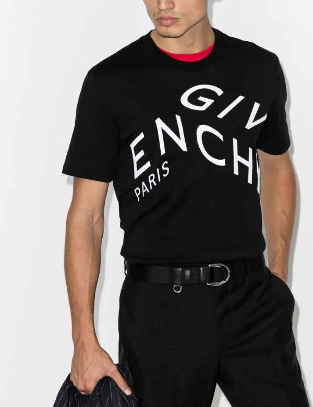Givenchy Refracted Embroidered Logo T-Shirt Black Oversized Fit、mysite、Cacoeks