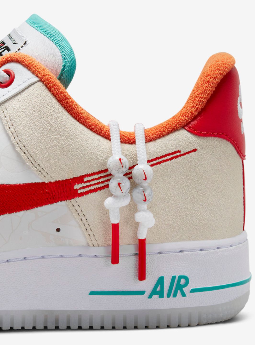 Nike Air Force 1 Low '07 PRM Just Do It White Red Teal、NIKE、Cacoeks