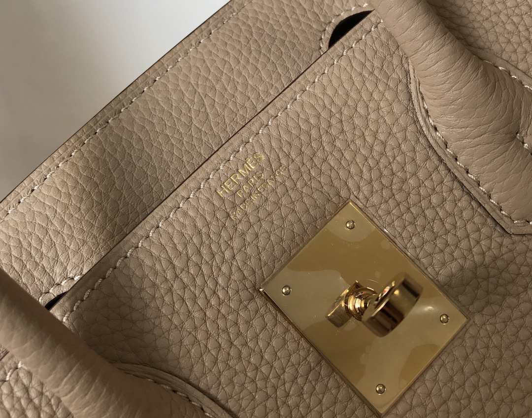 Hermes Birkin 30CM 35CM Togo Leather Windbreaker Grey With Gold