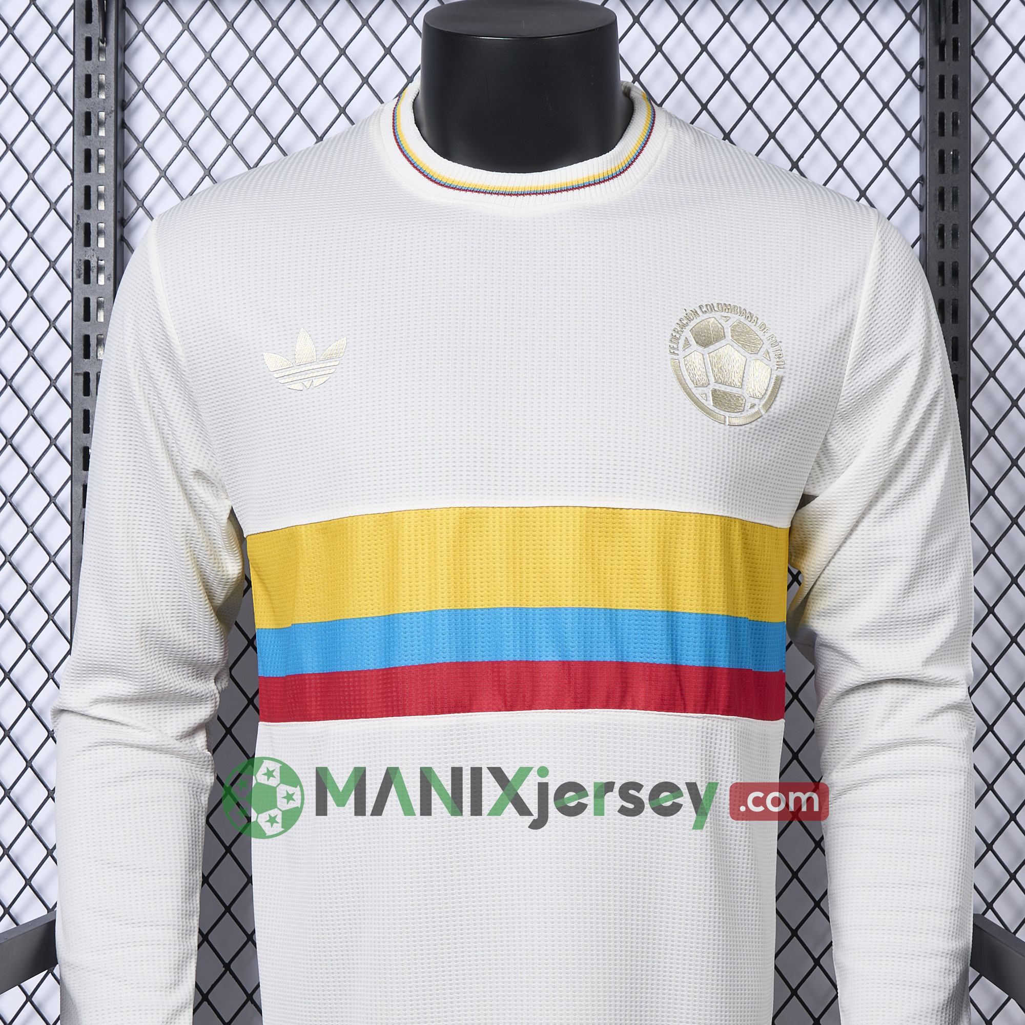 ManixJersey.com | Colombia 2024 100th Anniversary Long Sleeve Jersey - Player Version -Customize Name, Number and Patch | Worldwide Shipping