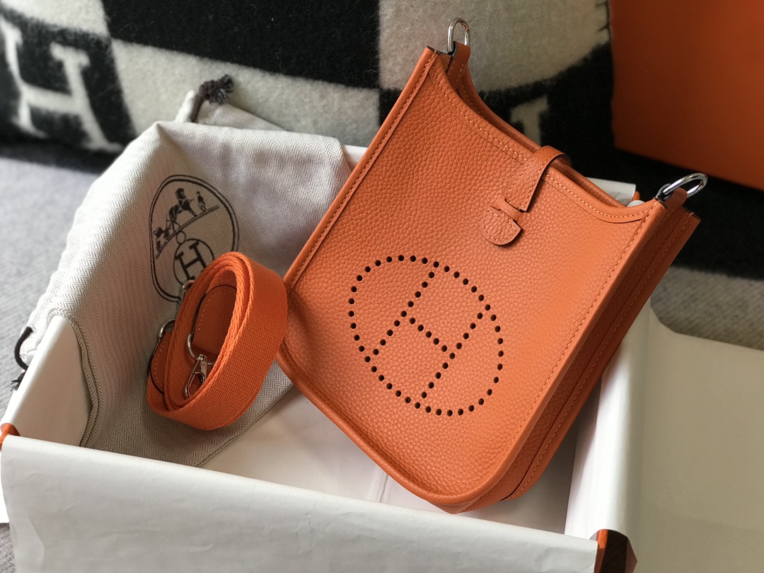 Original Copy Hermes Mini Evelyne Leather Bags More Colors-1