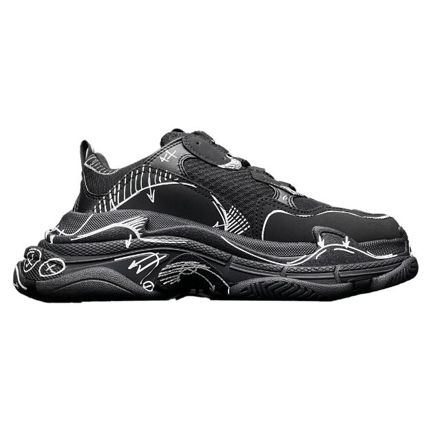 Balenciaga Triple S Sketch Sneaker in Black、mysite、Cacoeks