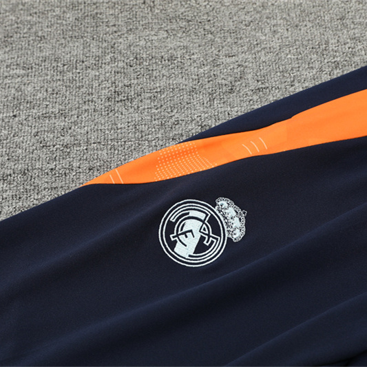 ManixJersey.com | Real Madrid 24-25 Long Sleeve Training Set - Deep Blue -Customize Name, Number and Patch | Worldwide Shipping