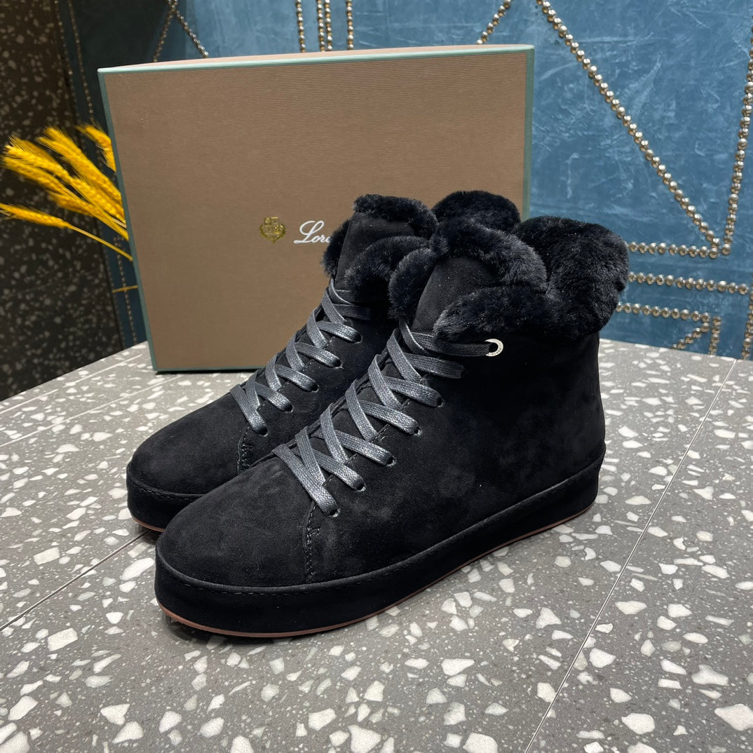LP WINTER NUAGES HIGH SNEAKERS BLACK LAMBSKIN、mysite、Cacoeks
