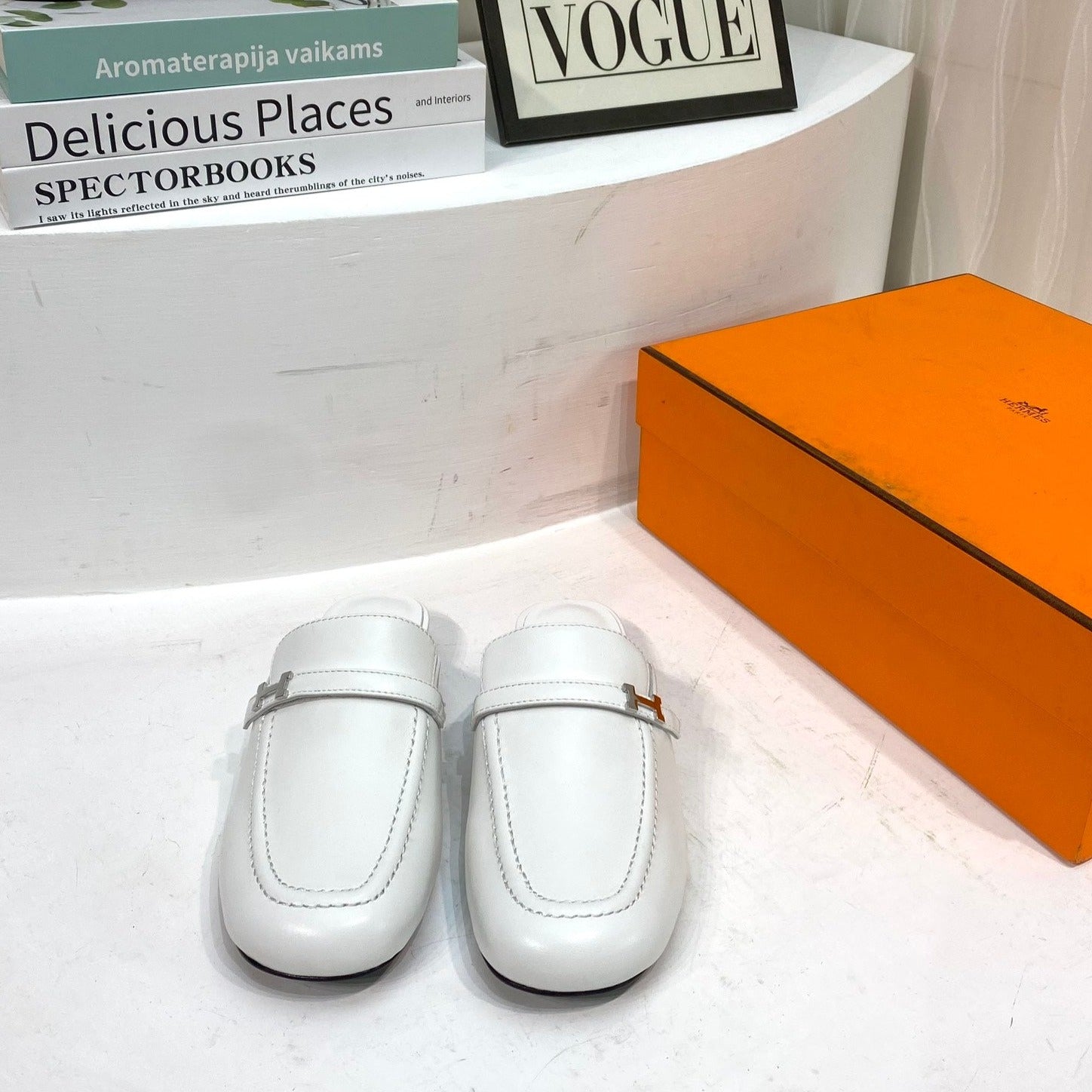 IENA MULE WHITE CALFSKIN、mysite、Cacoeks