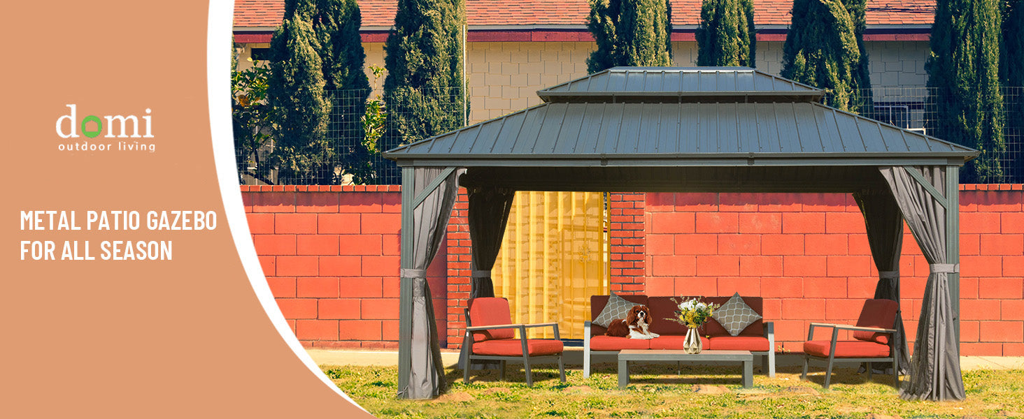 Domi outdoor living hardtop gazebo