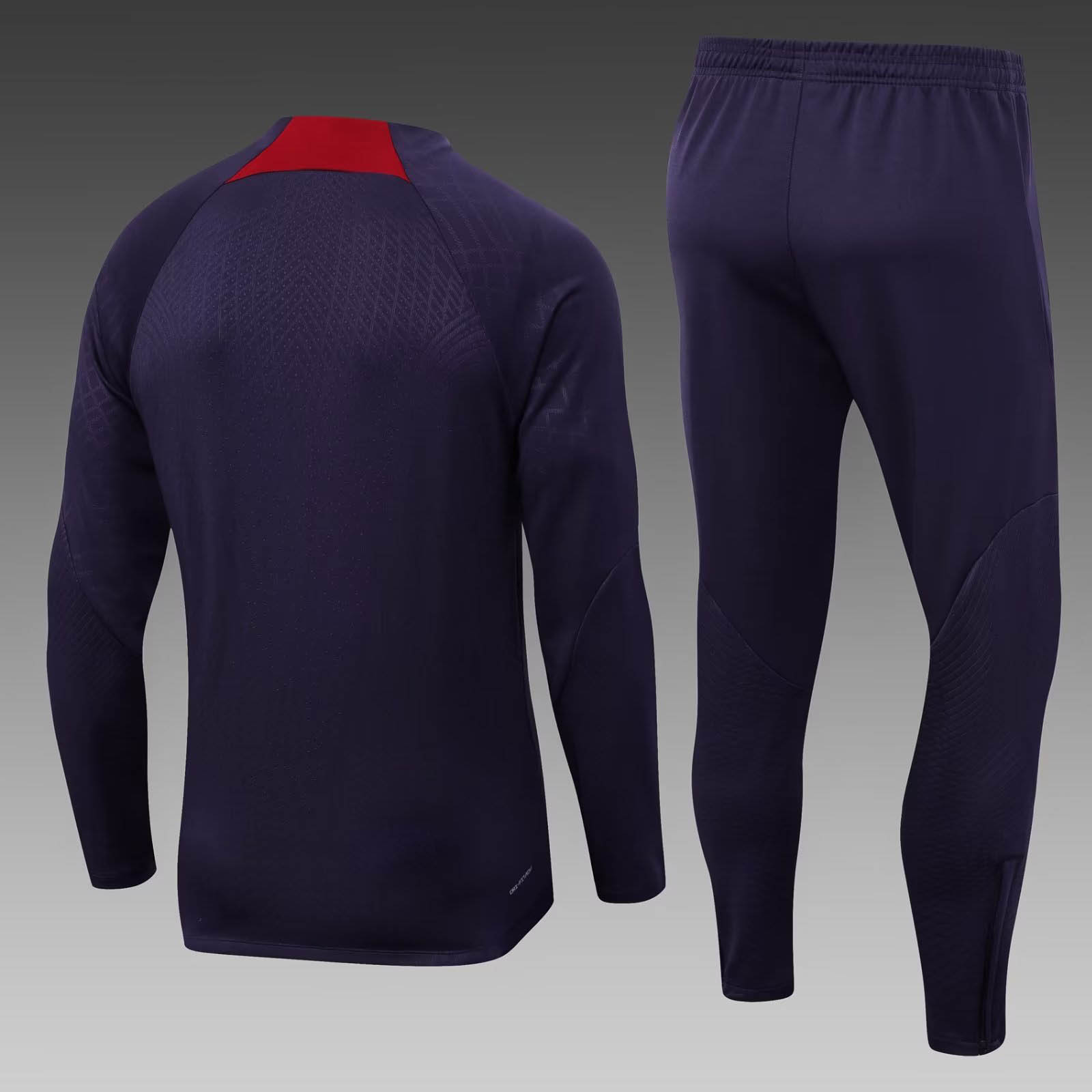 2023/2024 Psg Paris Saint-Germain Half-Pull Training Suit Purple Set:football jersey mysite: unitedjerseyfootball 邓江浪:football