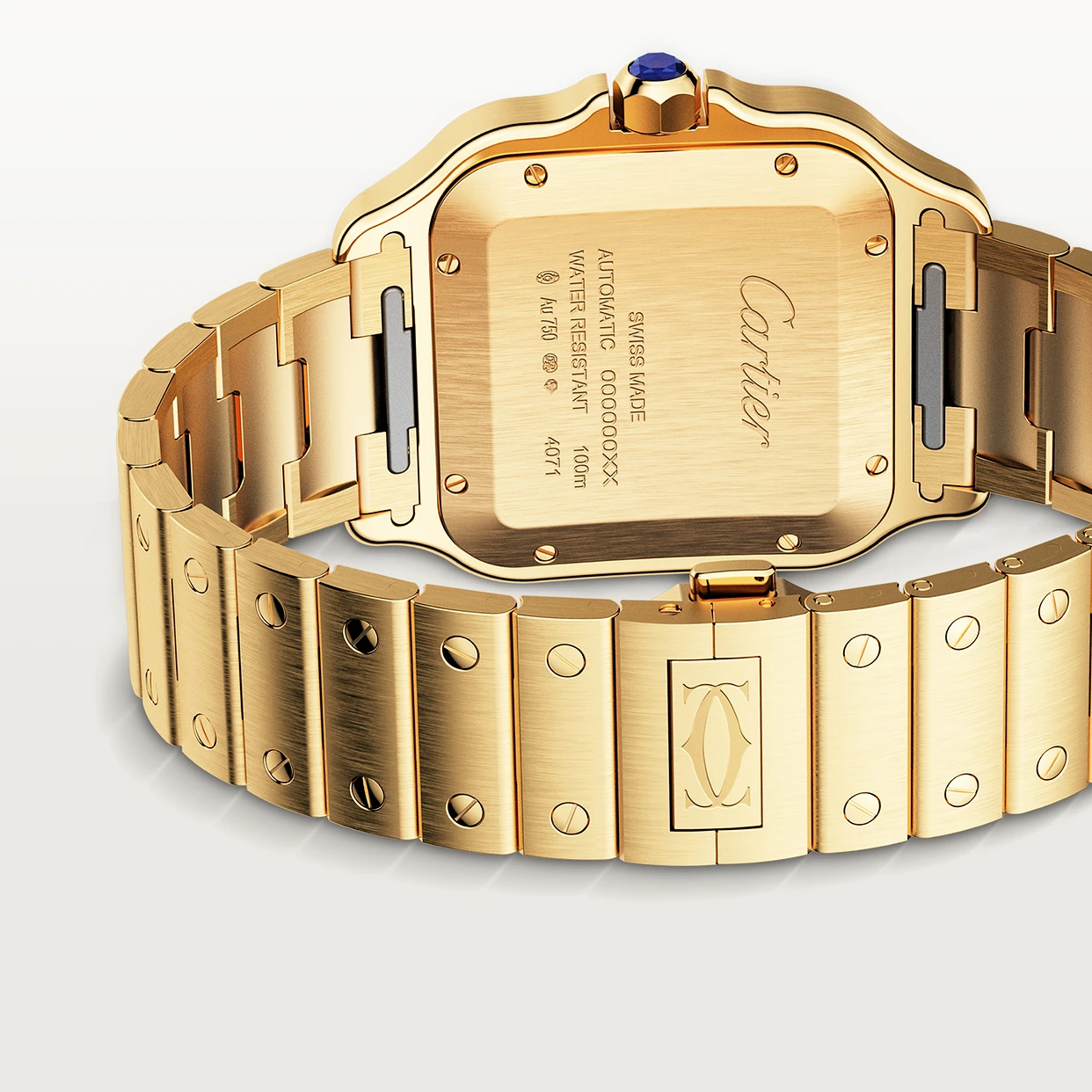 Super Clone 1:1 CARTIER SANTOS Large Model Gold WGSA0029 Replica-fasswatch
