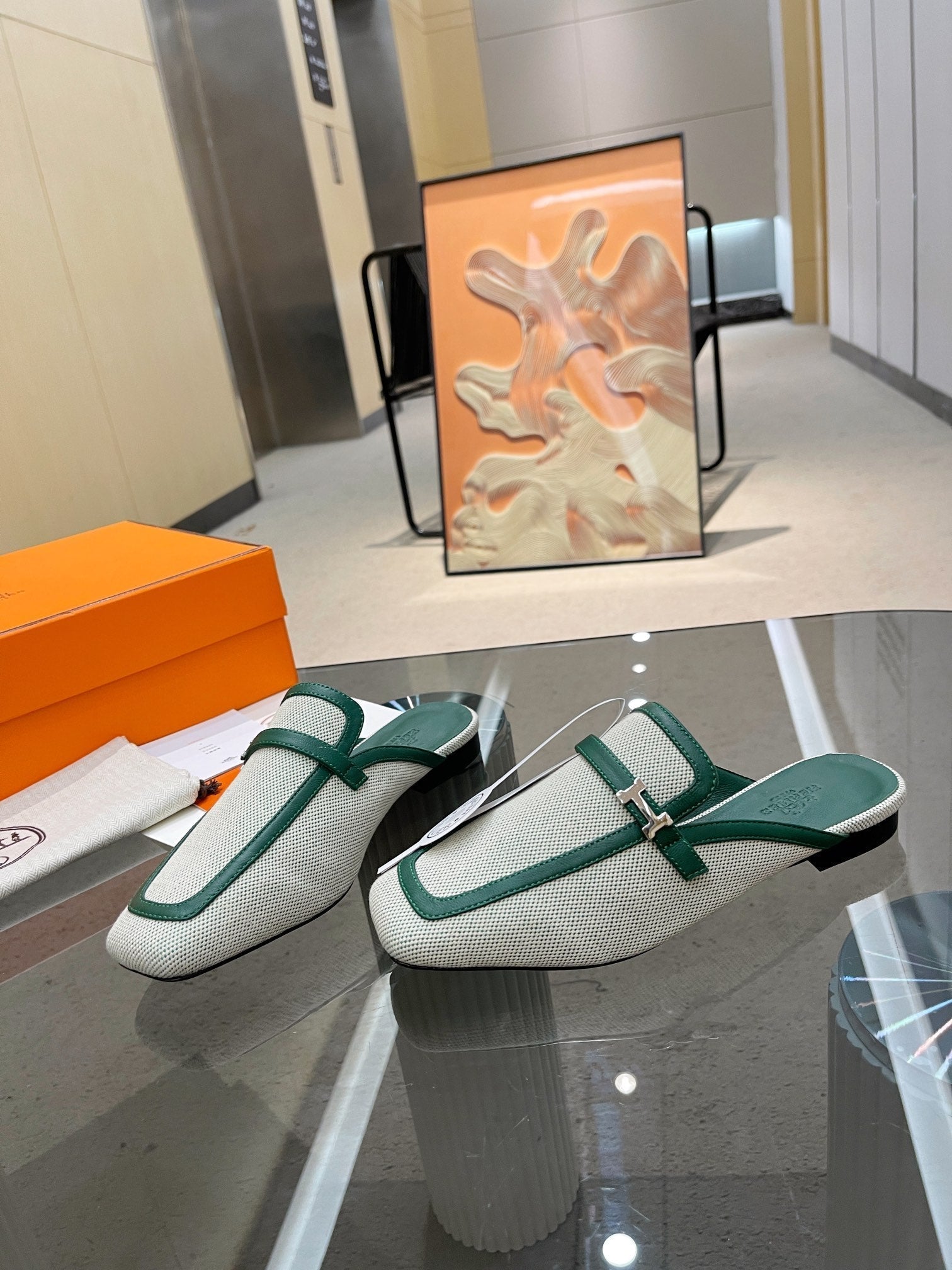 GROUPIE MULE OCEAN MIX SILVER LAMBSKIN、mysite、Cacoeks