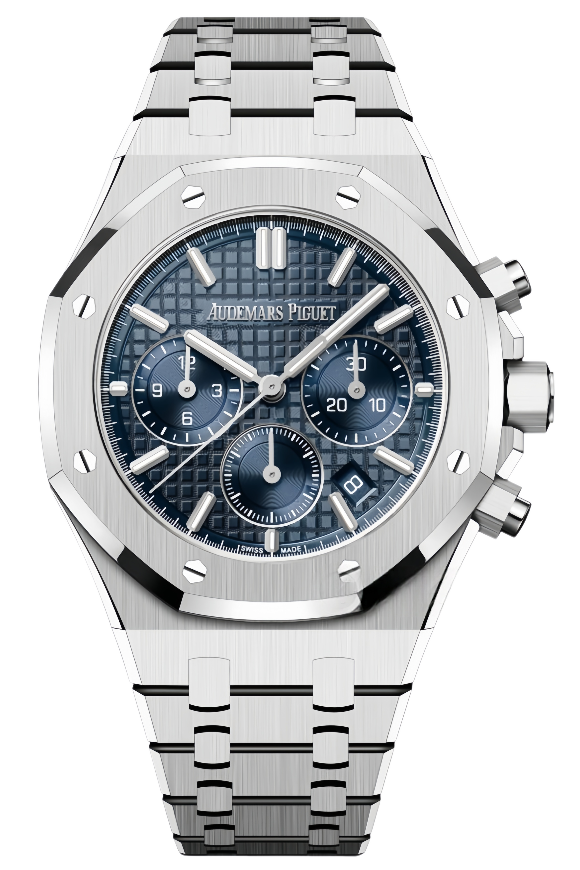 Audemars Piguet Royal Oak Chronograph Ref. 26715ST.OO.1356ST.01 Super Clone Watch – 38mm Stainless Steel Blue Dial Swiss Replica