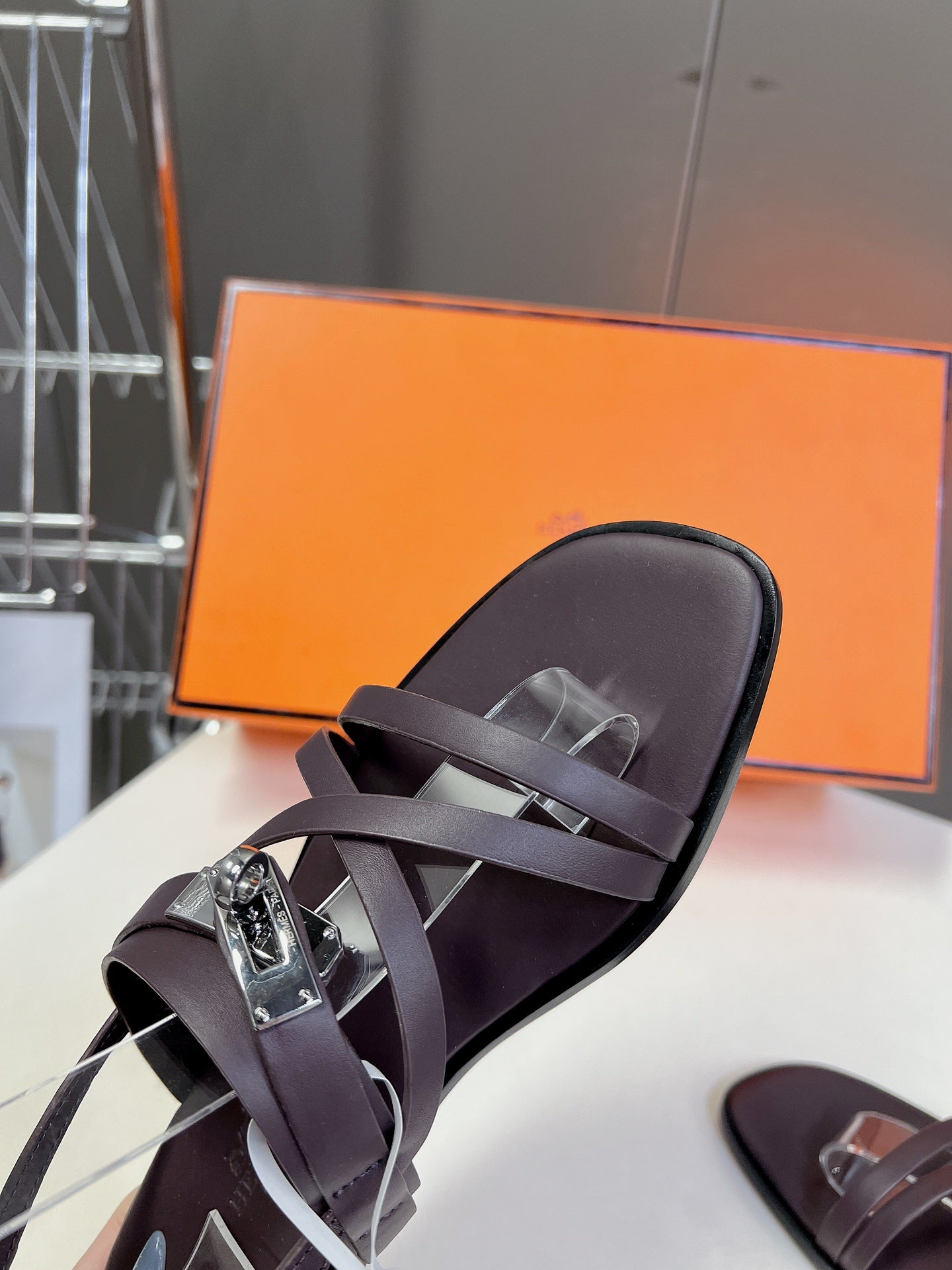 JUNE SANDAL CHOCOLATE CALFSKIN、mysite、Cacoeks