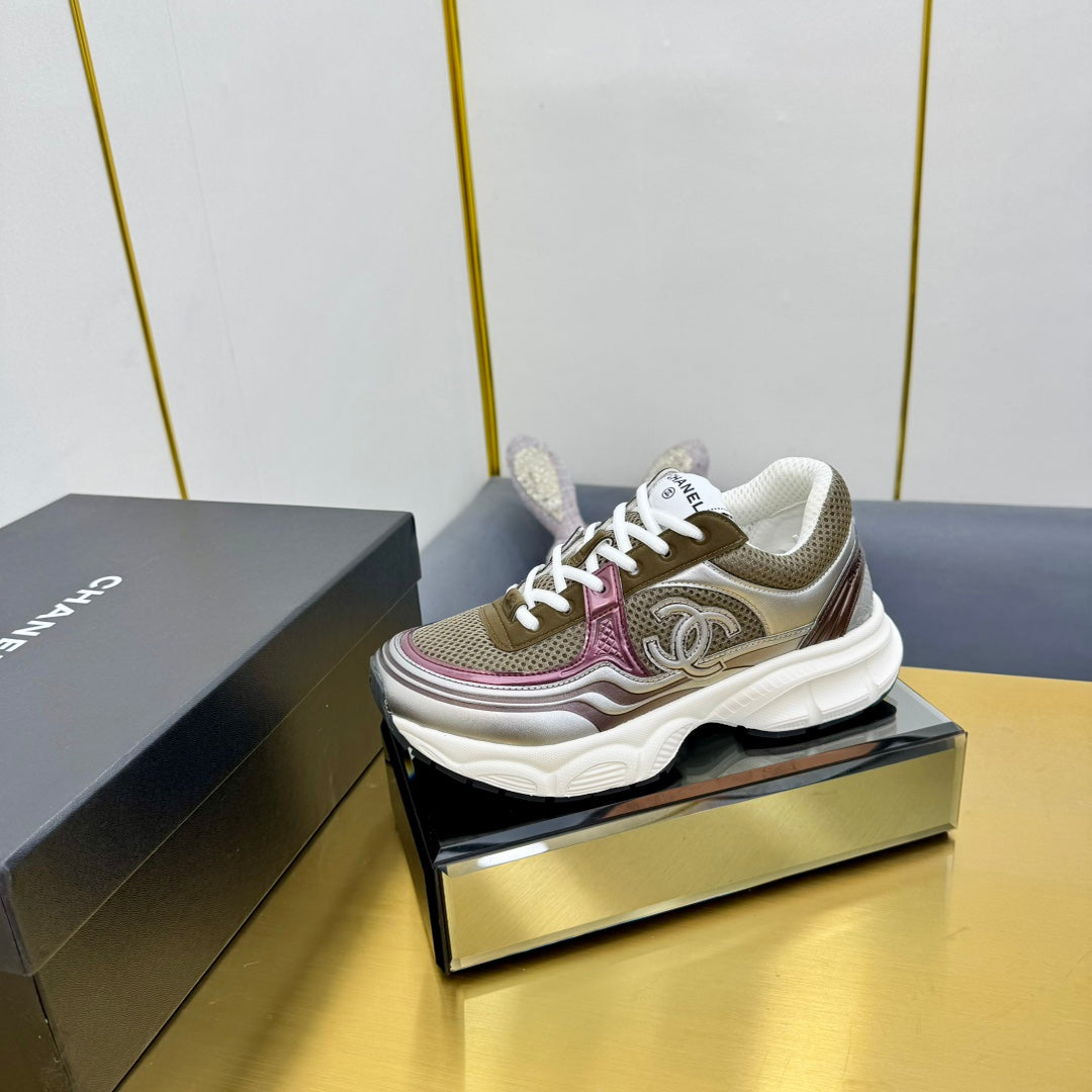 DAD SNEAKER IN COLORFUL CALFSKIN AND BREATHABLE MESH、mysite、Cacoeks