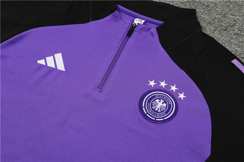 ManixJersey.com | Germany 2024 Long Sleeve Training Set - Purple With Black -Customize Name, Number and Patch | Worldwide Shipping