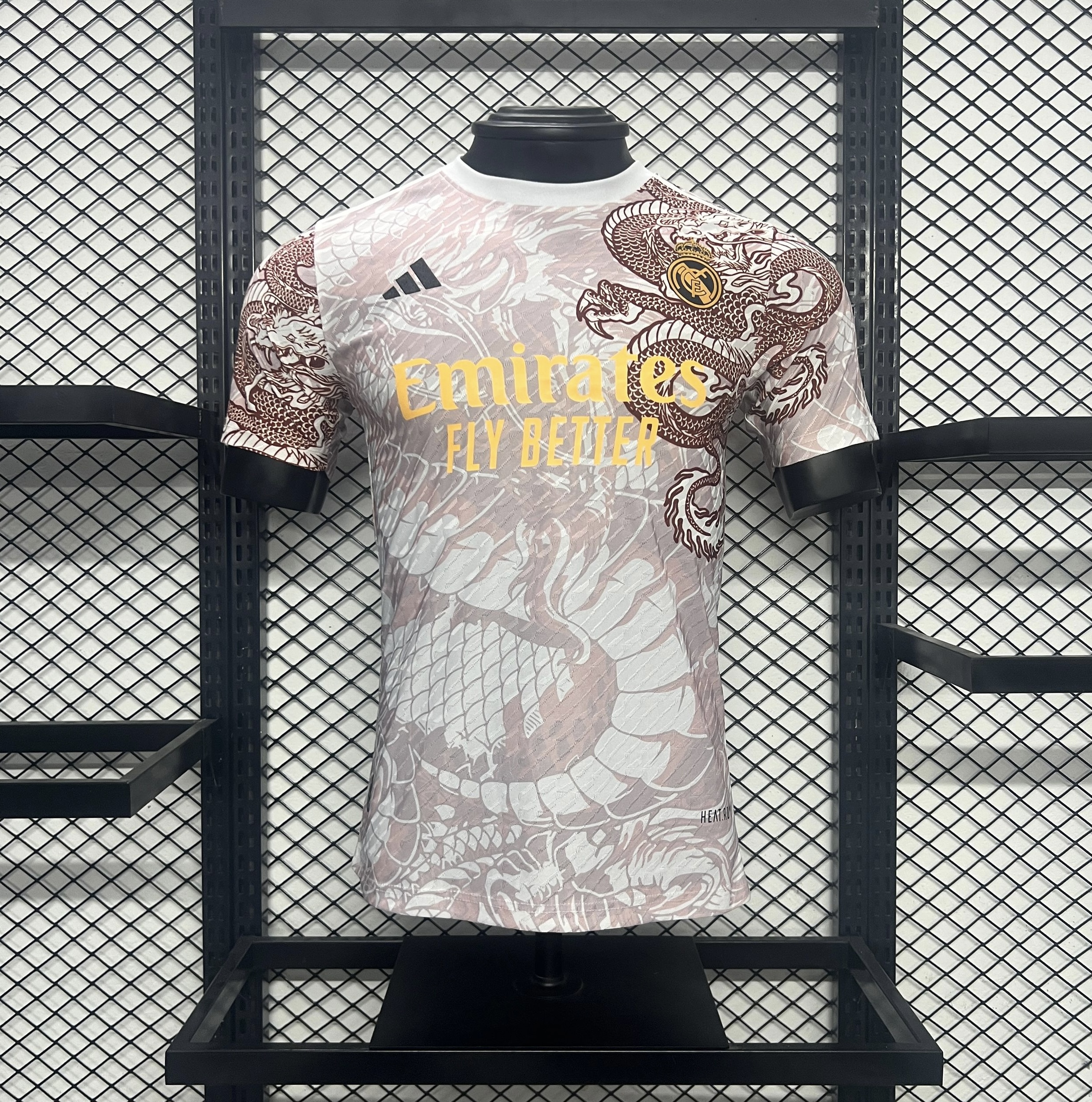 Higojerseys-Real Madrid 24-25 Red Dragon Special Edition White Jersey - Player Version