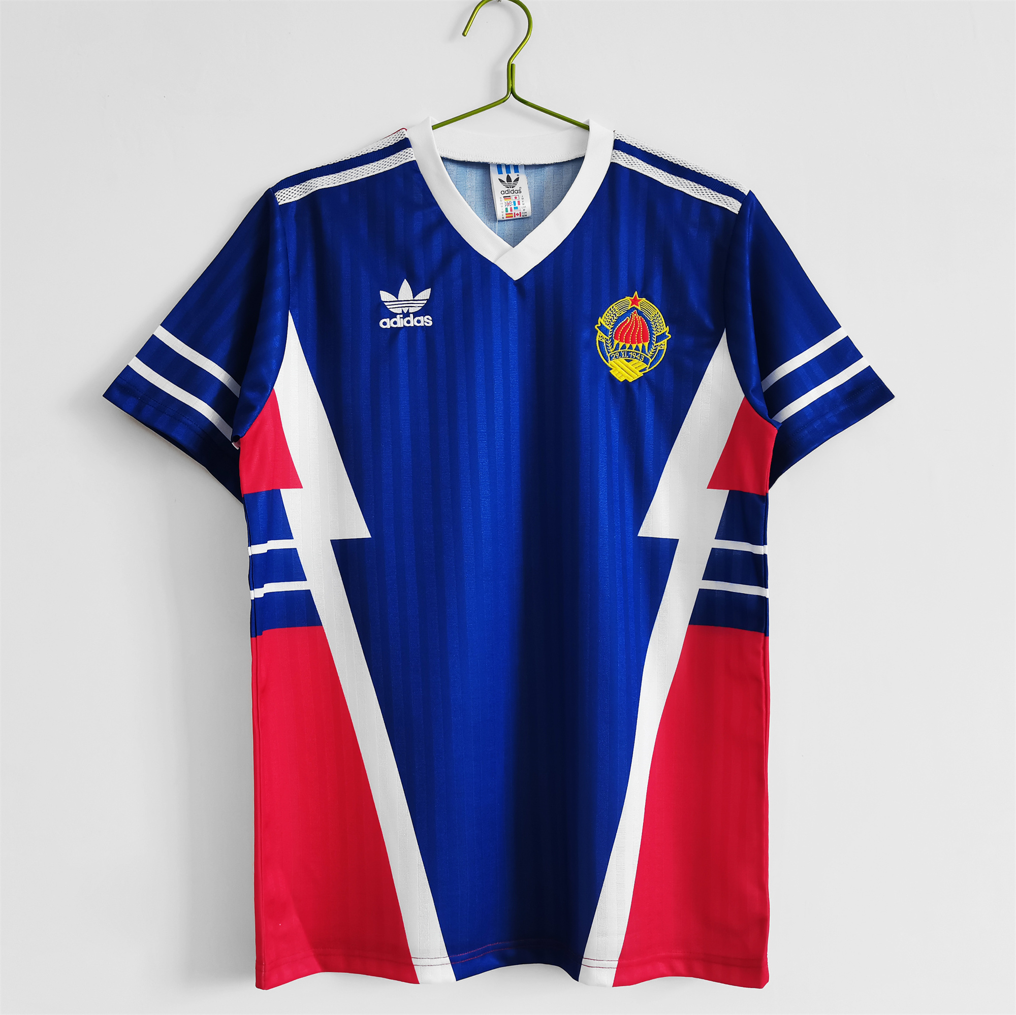 Higojerseys-Retro Jugoslawien 1990 Home Stadium Jersey