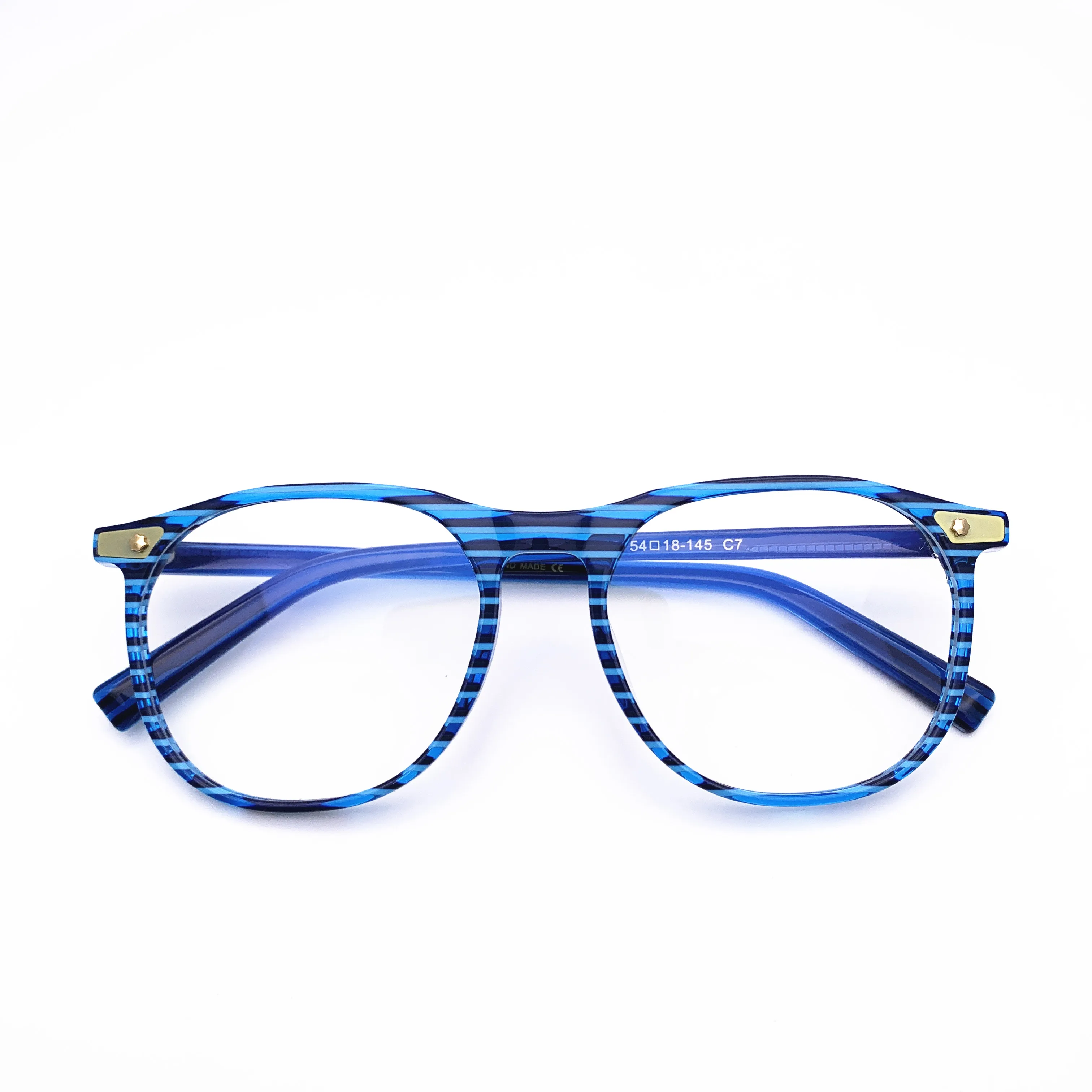 Belight Optical  Women Men Acetate Fancy Colorful Floral Color Star Rivet Design Spectacle Frame Precription Lens HP245
