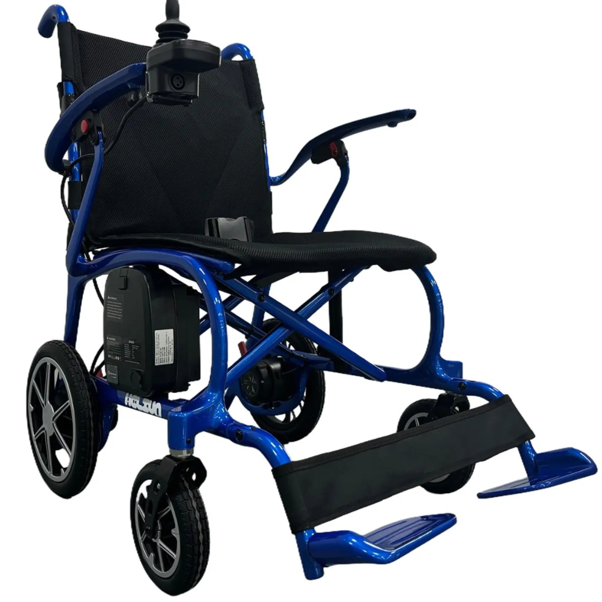 Helium Power Wheelchair memory foam seat and ergonomic design.
